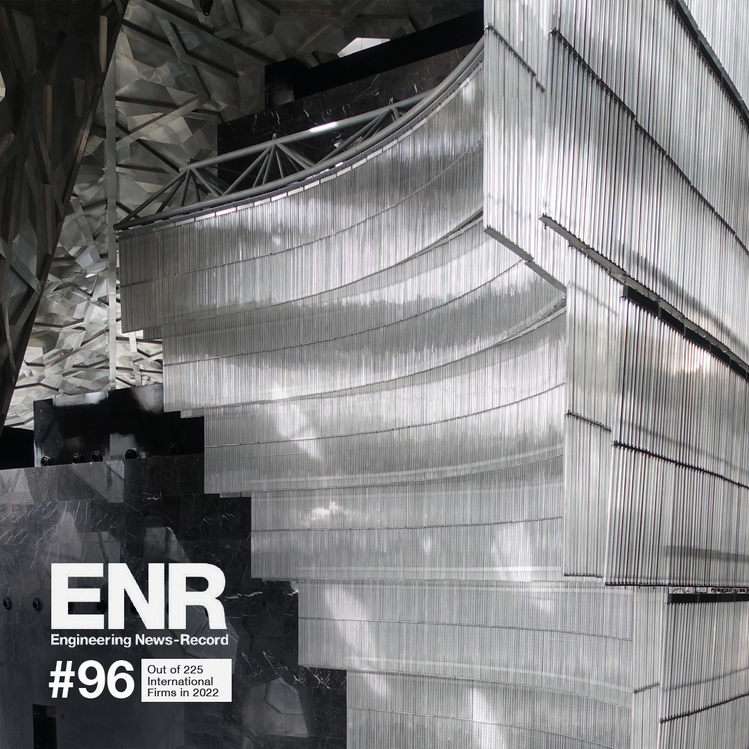 SSH ranked 96th on ENR’s list of Top 225 International Design Firms for 2022