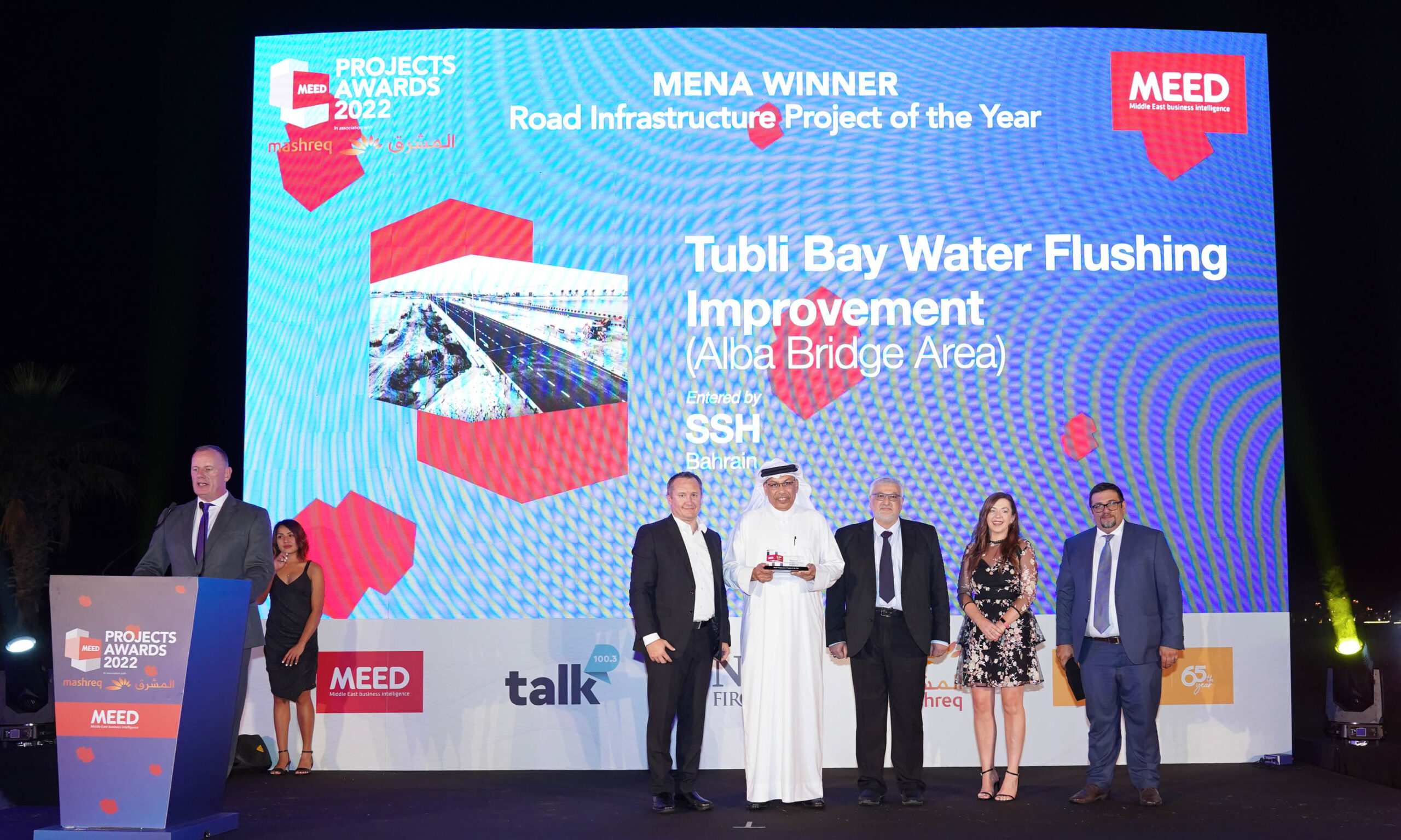 SSH crowned winner of the MENA Road Infrastructure Project of the Year at the 2022 MEED Project Awards